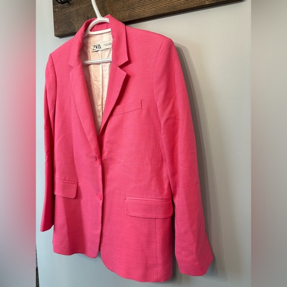 Zara Women’s Oversized Pink Blazer size Small - Picture 3 of 5